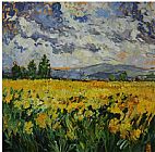 Unknown Artist Yellow Field painting